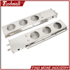Findmall 30" Chrome Mud Flap Hanger 2-1/2" Bolt Spacing For Semi Trucks 4"