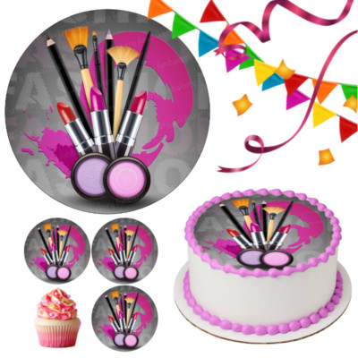 Make Up Lippenstift Cake Topper Party Deko essbar Geburtstag Geschenk Feier