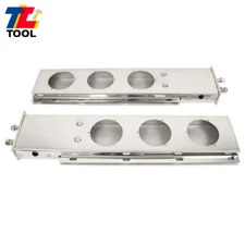 30" Chrome Mud Flap Hanger 2-1/2" Bolt Spacing For Semi Trucks 4"