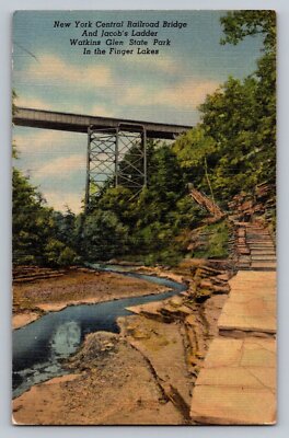 New York Central Railroad Bridge and Jacob's Ladder, Finger Lakes, NY ...