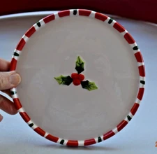 Fitz & Floyd SNACK THERAPY Figural Ceramic Cheese Plate 6 5/8 in Santa Gourmet