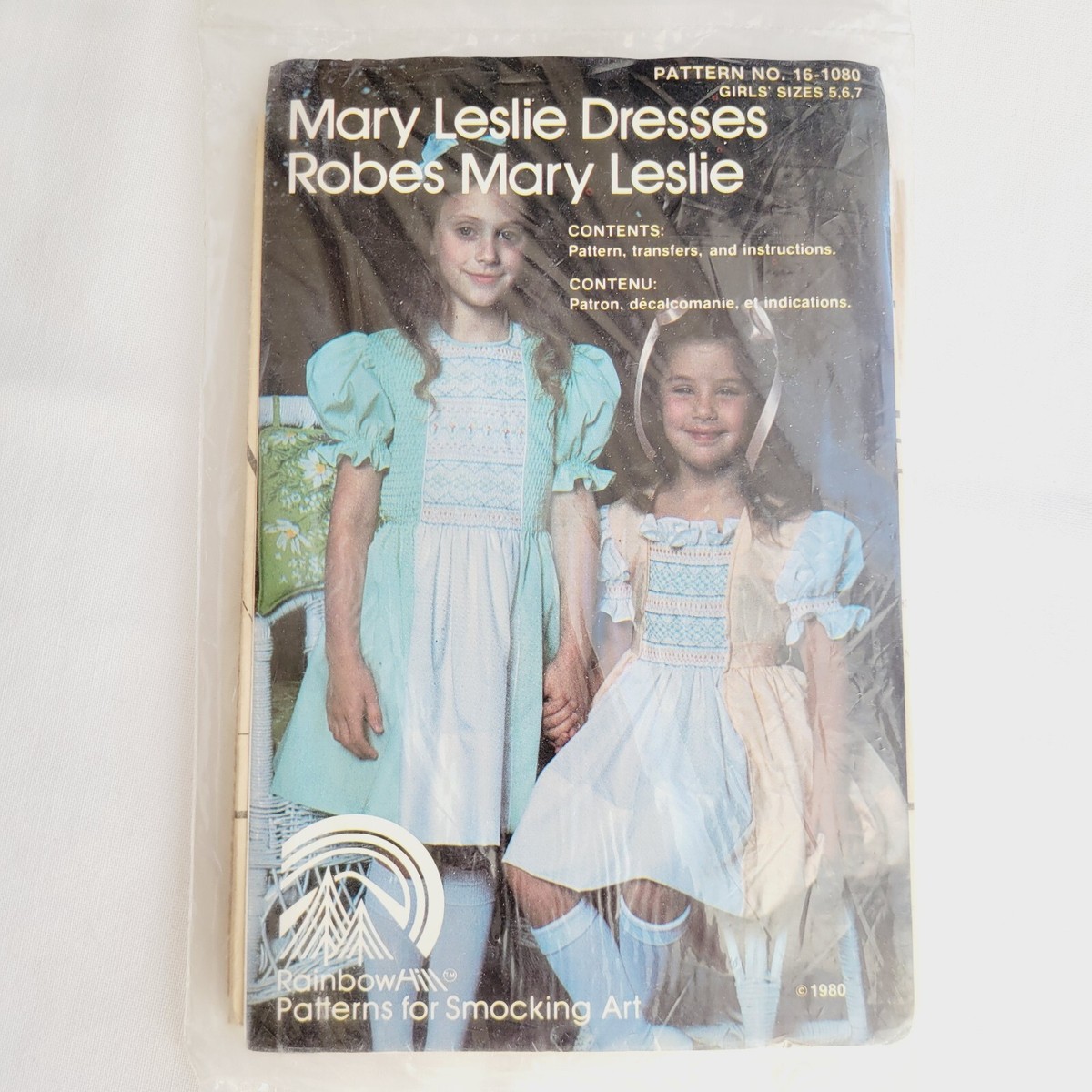 Vintage Girls Smocked Dress Pattern Rainbow Hill Mary Leslie