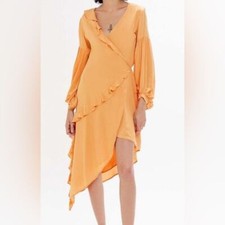 NWT Capulet Uo Pansy Asymmetrical Wrap Midi Dress Size Medium