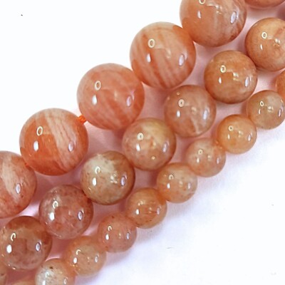 Natural Peach Sunstone Beads Mooonstone Orange Gemstone