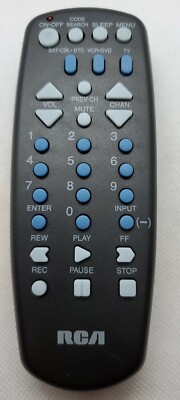 RCA RCU703SPN TV DVD Multi-Function 3 Device Universal Remote Control