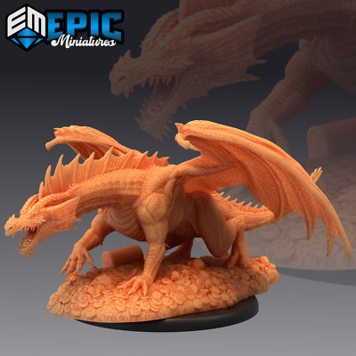Young Red Dragon - Classic DnD Monster Miniatur | 90x52mm Base | Epic Miniature