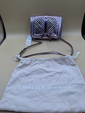 Rebecca Minkoff Small Love Crossbody. Chevron Quilted. Color Pink