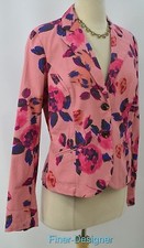 CAbi Floral suit Jacket Rose Garden Style 804 Blazer stretch Cotton top SZ 8 NEW