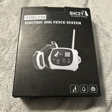 BHCEY Wireless Electric Dog Fence System Rechargeable Collar 80-1640 Sq Ft