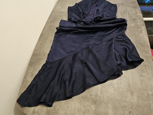 Lavish Alice Women Navy Blue Midi Wedding Cocktail Party Dress UK Size 14 14.99p - Picture 10 of 17