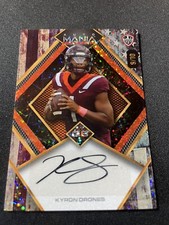 Wild Card Auto Mania Rookie Kyron Drones Auto /10 Virginia Tech Hokies