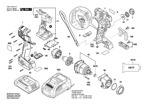 New Bosch 1600A013BB Keyboard - Picture 2 of 2