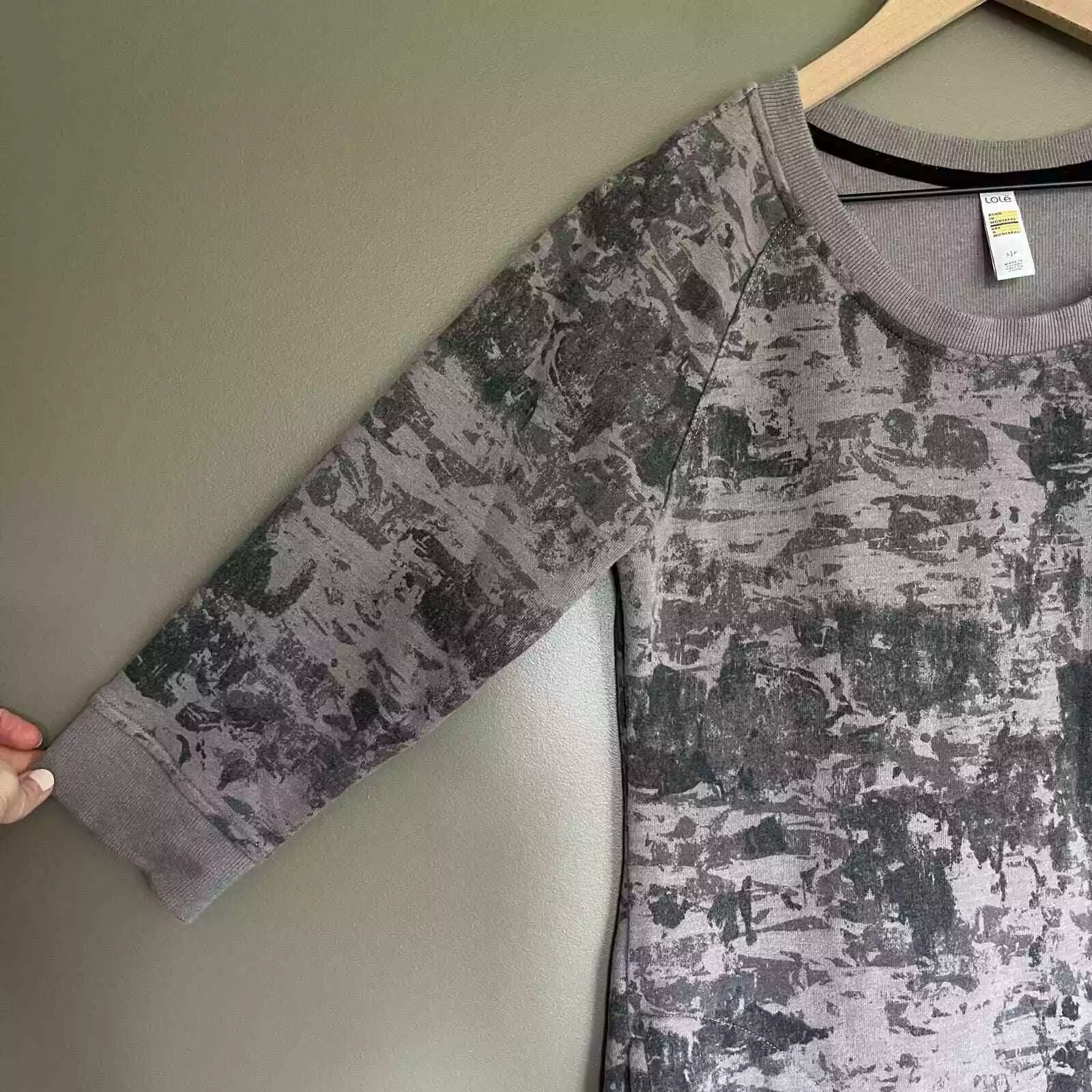 lole sika burnout spray sweatshirt