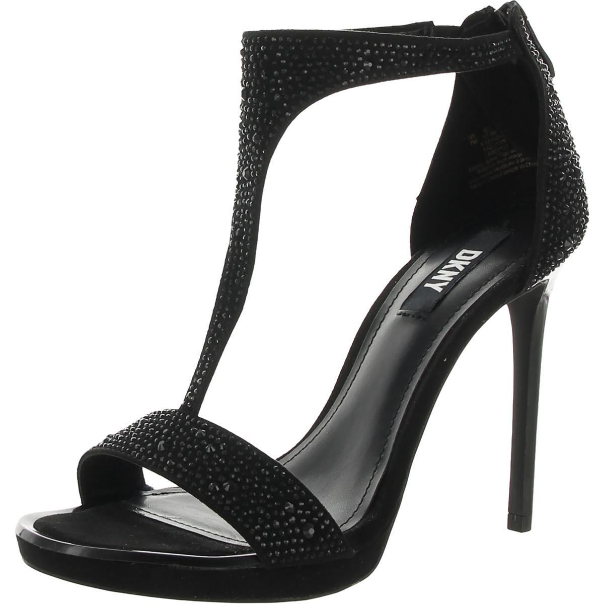 Женские туфли-лодочки на шпильке DKNY Dris черного цвета с Т-образным ремешком, размер 11, средний (B, M), BHFO 2906