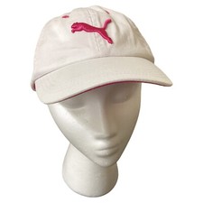 Puma White  Pink Youth Adjustable SnapBack Baseball Cap One Size Hat