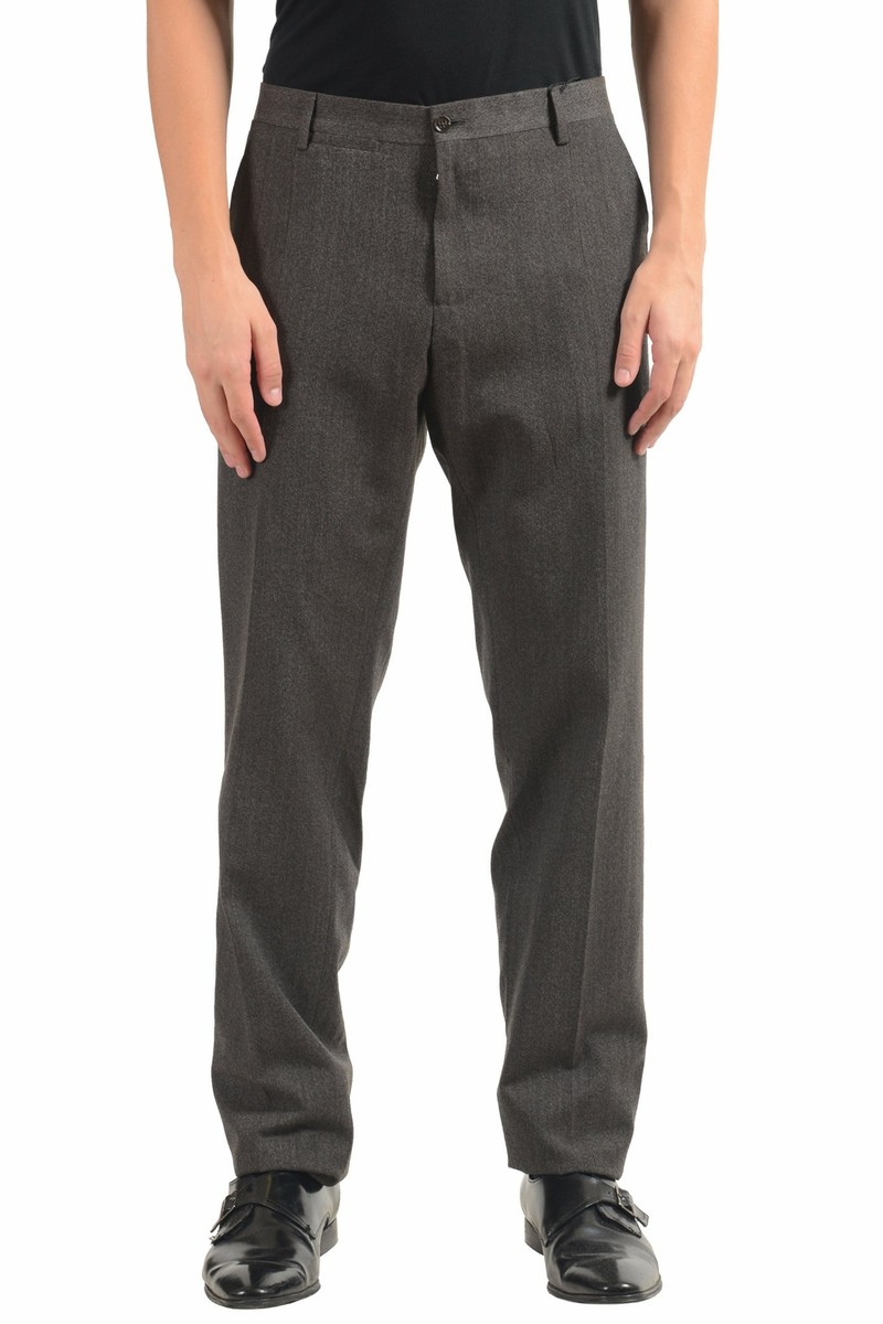 パンツ 00s dolce&gabbana derk grey cotton pants Dolce & Gabbana Men's Gray Wool Dress Pants Size 36 38 42 | eBay