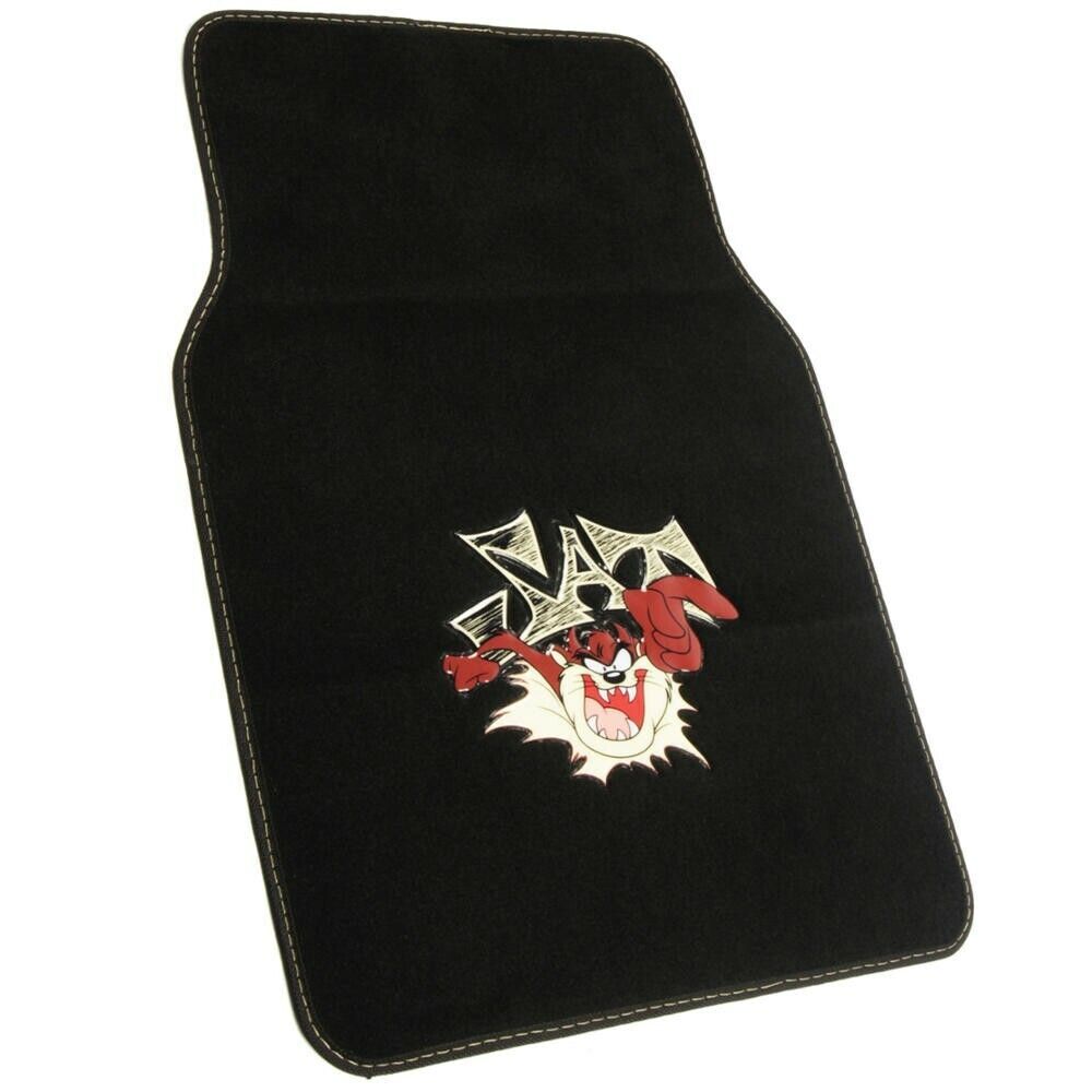 Taz-Mania Car Floor Mats 4 Piece Tasmanian Devil Full Set - Carpet