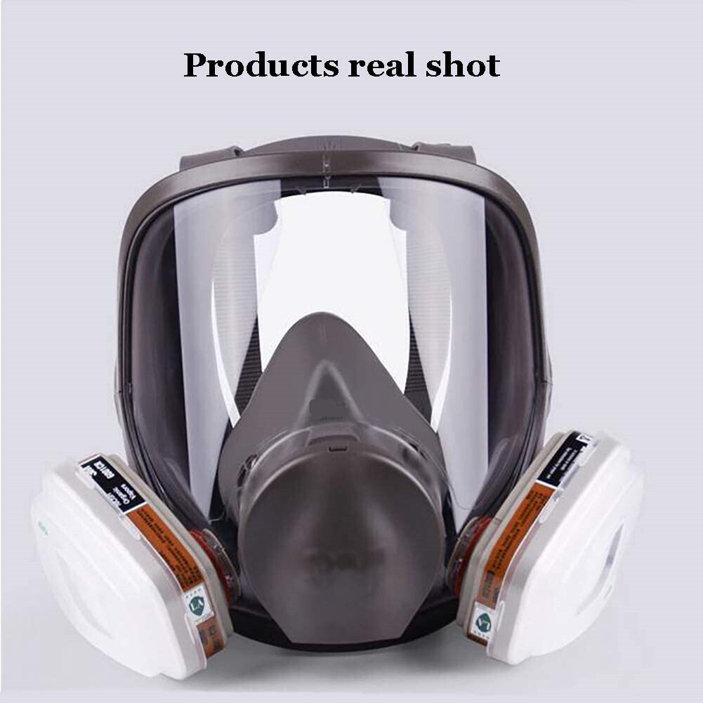 Full Face Gas Mask Painting Spraying Respirator w/Filters Set for 6800 Facepiece