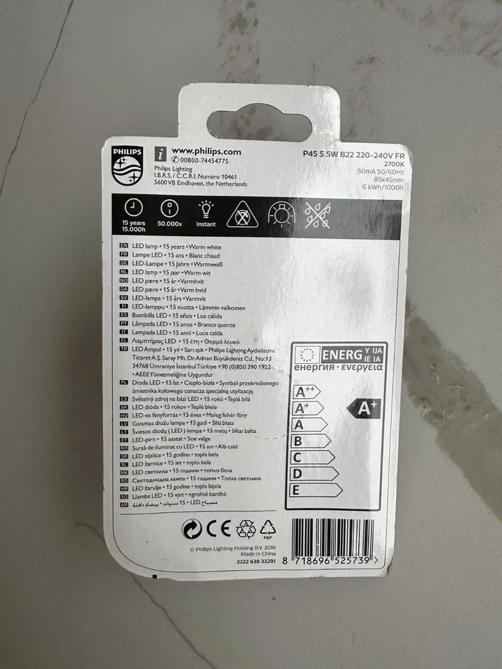 2-pack Philips LED Light Bulb 40W Warm White 470 Lumen Lamp 2x - Image 2 of 2