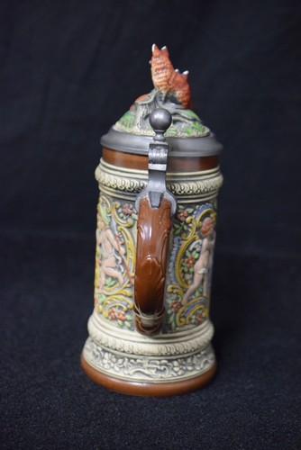 Vintage Stein Old Gerz W Germany Fox Hunt Figure Ausunserem Firmen Archiv - Picture 3 of 9