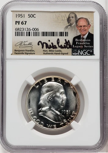1951 Franklin Half Dollar - NGC PF 67 - PERFECTION!