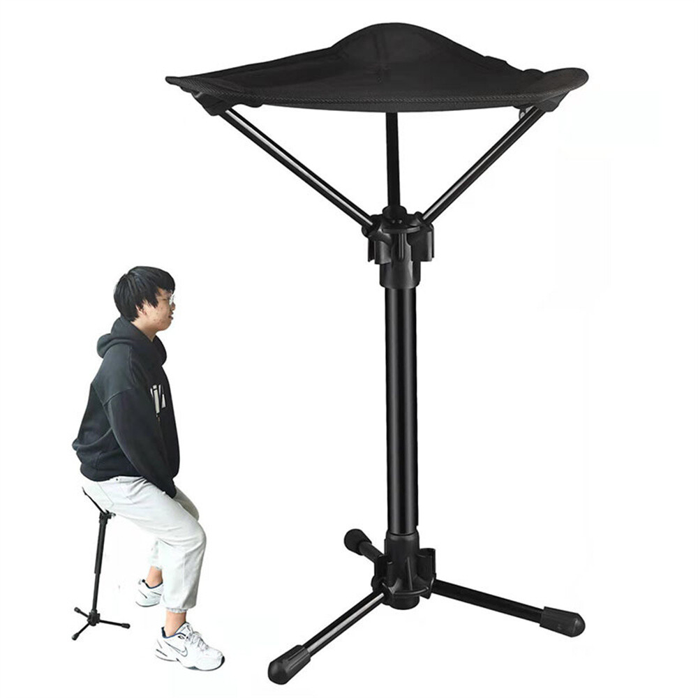 Portable Telescopic Stool Lightweight Folding Chair Single Leg
