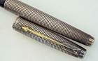 Parker 75 Sterling Silver Ciséle Flat ends Fountain pen 14K Gold Fine Nib Box — photo 8