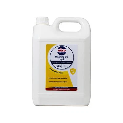 Nilco SVTN5WULCP 5L C15 Professional Bactericidal Washing Up Liquid 5 Litre
