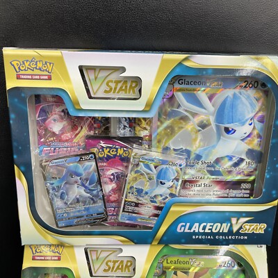 Pokemon Set of 2 Leafeon VSTAR and Glaceon VSTAR Special