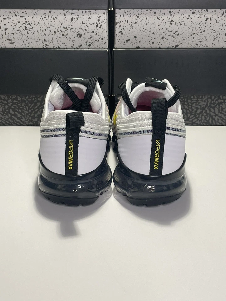 Nike Air VaporMax Flyknit 3 (GS) “White Dynamic Yellow” BQ5238-102 Juvenil Talla 4.5Y Foto 3 de 4