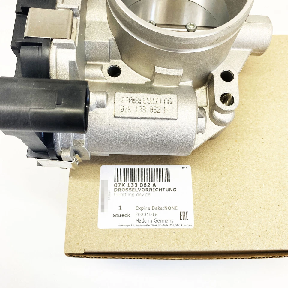 NEW Throttle Body W/TPS For 2008-14 VW Jetta Beetle Golf Passat 2.5L 07K133062A - Imagem 3 de 4