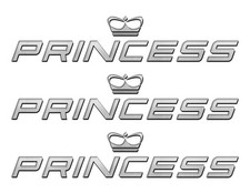 Prinzessin Yacht Aufkleber "3D aussehende Vinyl-Replik" von Originalen 10 Zoll lang