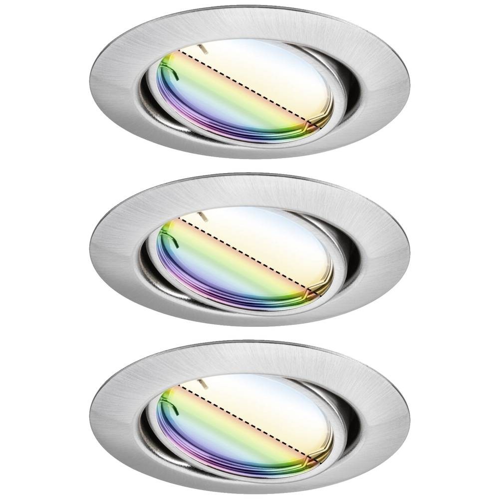 Luminaire encastrable LED Paulmann 92467 haute durabilité en métal brossé 14.7W pour design épuré