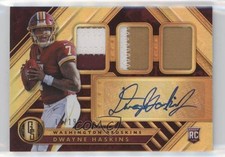 2019 Panini Gold Standard Rookie Jersey Triple Rose /19 Dwayne Haskins Auto 07lk