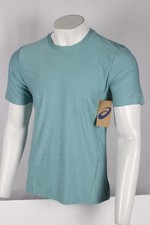 Asics Men's Knit Spadedye Short Sleeve T Shirt Running Gym Blue B0001