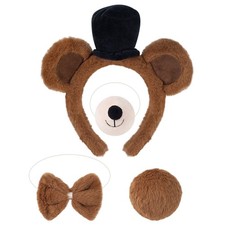 4pcs Bear Costume Set for Adult - Ears Tail Nose Bowtie