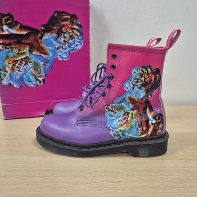 Dr Martens x New Order 1460 Technique Album Leather Rare Boots Size UK 4 EU 37