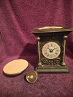 VINTAGE MANTLE CLOCK LOOK LIKE CIGARETTE DISPENSER WITH LIGHTER LID — photo 3