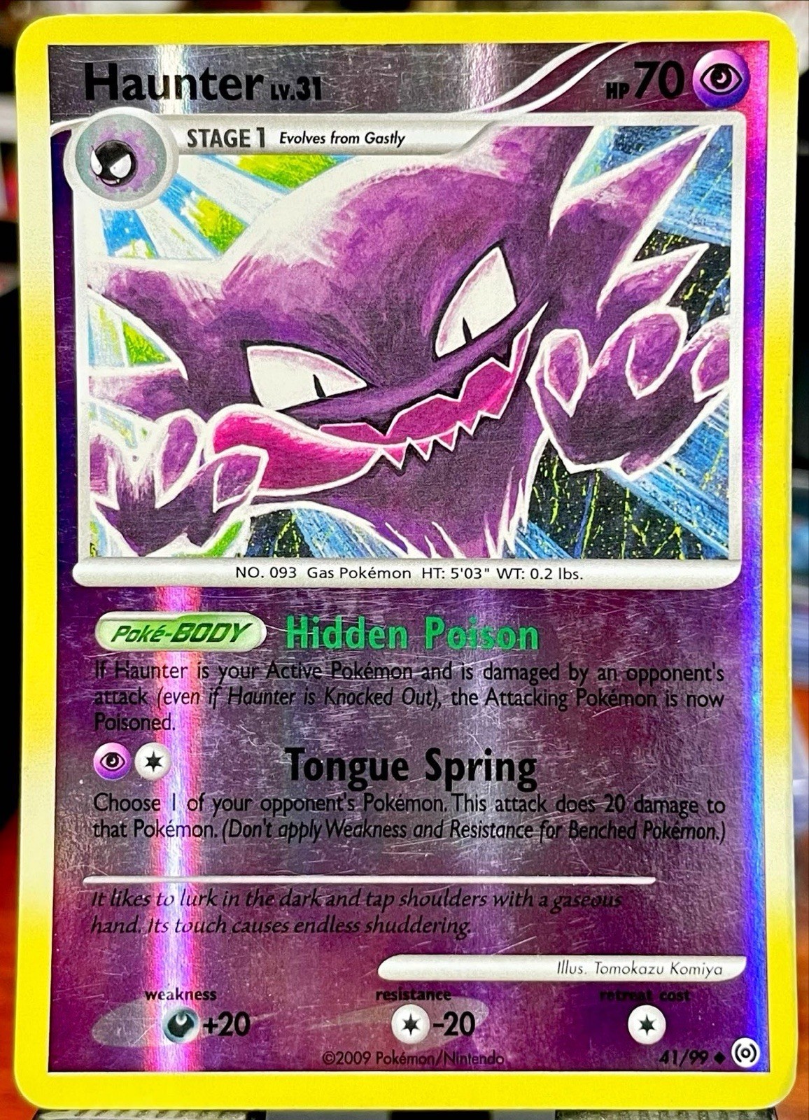 Haunter 41/99 Reverse Holo Uncommon Platinum Arceus Pokemon LP/MP