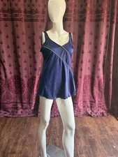 Navy & Gold Vintage Celestial Star Print One Piece Swimsuit