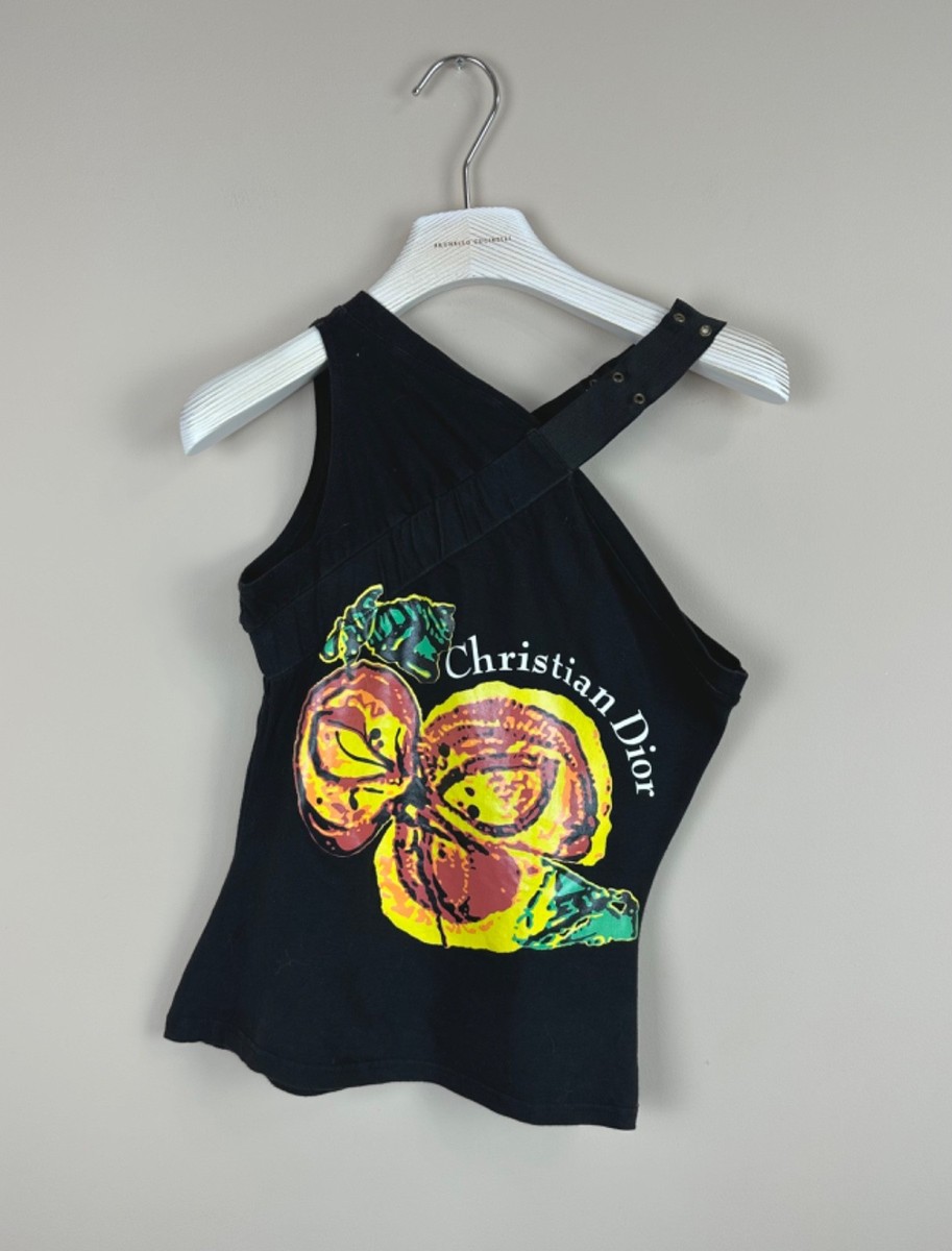 CHRISTIAN DIOR by John Galliano Vintage Logo Printed Top Archive