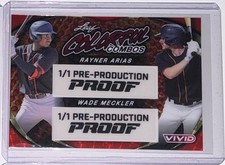 2023 Leaf Vivid Rayner Arias Wade Meckler Super Prismatic Gold Red Proof 1/1