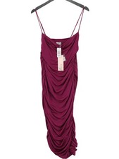 Oh Polly Bodycon Midi Dress UK14 in Purple