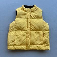 GAP Yellow Down Puffer Vest Women  s Size Small VINTAGE Y2K