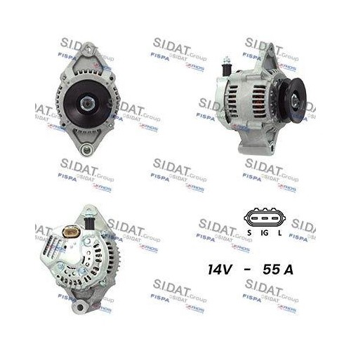Alternateur Sidat A12DE0121A2 pour Toyota - Élimine les pannes de batterie