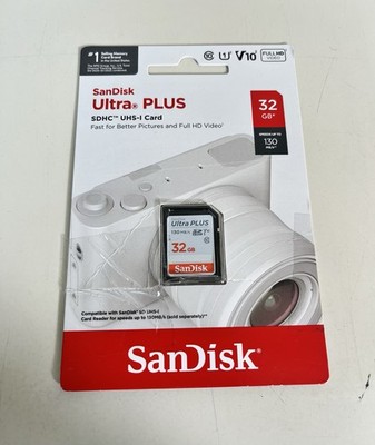SanDisk Ultra Plus 32GB SDHC UHS-I Memory Card