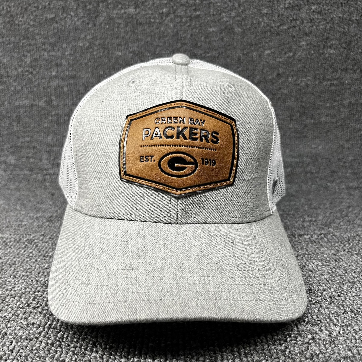 New '47 Green Bay Packers Trucker Hat Gray White Mesh Snapback Cap NFL