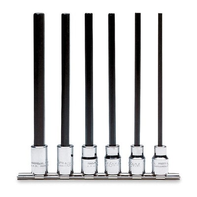 PROTO J4990-SMXL Socket Bit Set, Steel, DrSz 3/8 in 1AF37