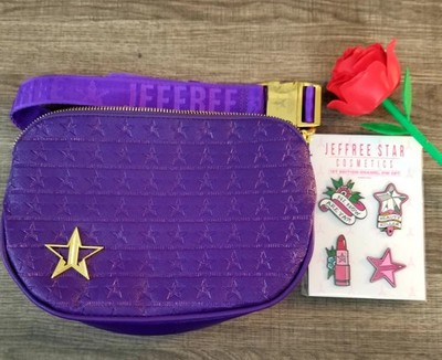 Jeffree Star Purple Star Logo Belt Bag Crossbody + 1st Edition Enamel Pin Set /4