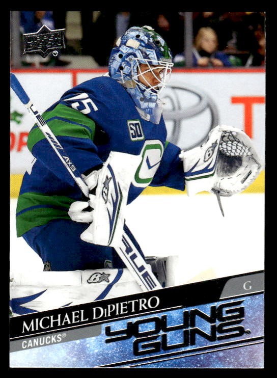 Michael DiPietro 2020-21 Upper Deck Young Guns RC #206 Vancouver Canucks ESE